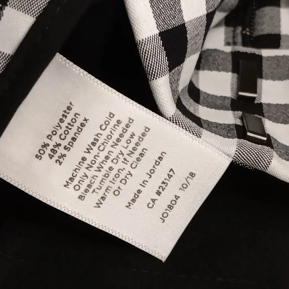 Talbots Pre-Owned Black and Ivory Hampshire Ankle Pants Size 4 Petite - Picture 12 of 13